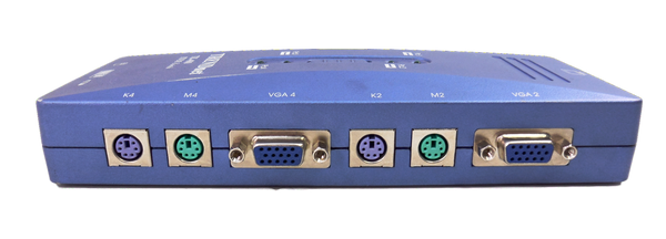 TRENDnet 4-Port PS/2 KVM SwitchKit (Includes 4x KVM Cables) TK-400K (Blue)