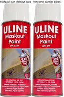 Tan Maskout Spray Paint - 13ozs, 2 Pack. Perfect for repainting cardboard boxes
