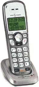 DECT 6.0 Cordless Accessory Handset with Base (For Presidian, Uniden, Panasonic, AT&T, & Vtech Cordless Phone Systems)