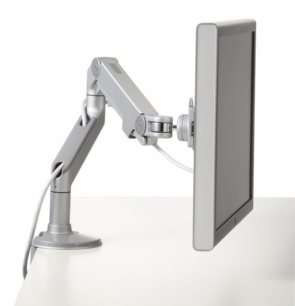 Humanscale M2 Monitor Arm: Clamp Mount - Silver/Gray Trim