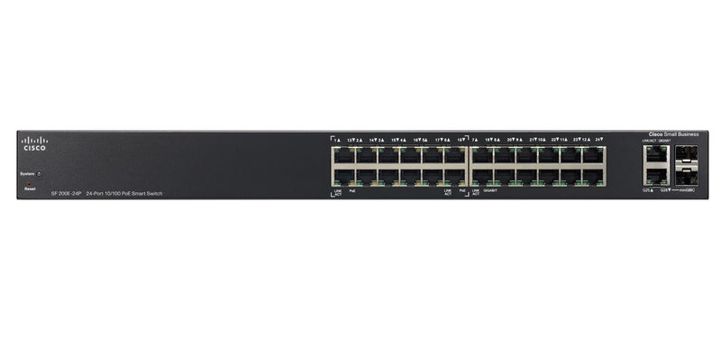 Cisco SF200E-24 24-Port 10 100 Smart Switch – Newfangled Networks