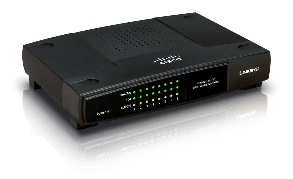 Cisco Linksys EZXS88W EtherFast 8-port 10/100 Workgroup Switch ...