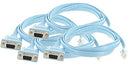 4 Pack Cisco Rollover Console Cable RJ45 Male to DB9 Female 72-3383-01