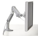 M8 Monitor Mount Single Monitor, Bolt-Through, Silver with Gray Trim
