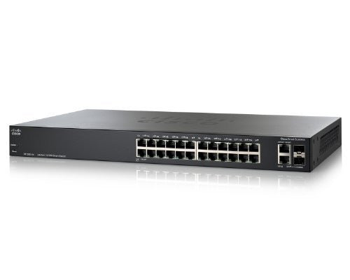 Cisco SF200-24P 24-port Managed Switch with PoE and 2x Gigabit SFP