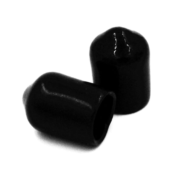 100 Pack - BNC/Coax Black Rubber Dust Covers/Caps (.5" tall. 343" ID)