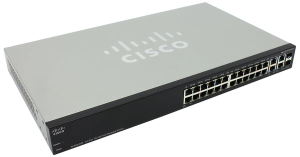Cisco SF300-24P (SRW224G4P-K9-NA) 24-Port 10/100 PoE Managed Switch with Gigabit Uplinks