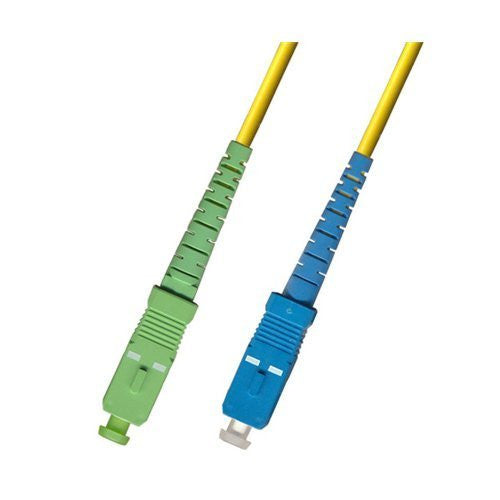 Corning Fiber Optic Cable. SSC-APC to SC-UPC. SM Simplex SC-SC, 25FT