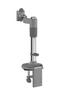 Humanscale M/Flex Single-Monitor Mounting Arm, Silver with Gray Trim, Clamp Mount