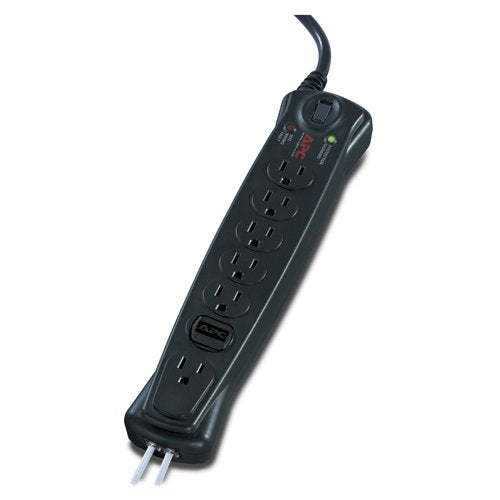 APC 7-Outlet Surge Protector 490 Joules with Telephone Protection, SurgeArrest (P7T)