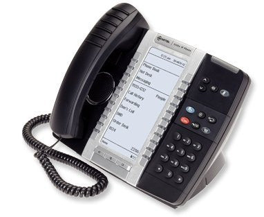 Mitel 5340E VOIP Phone w/Big Backlit Display. SIP/MiNet, GigEth, 48 Key, PoE/AC