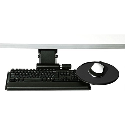 Humanscale 5GSM90090G14 5G 900 Keyboard Tray with 14" Track, 9" Clip Mouse and Gel Palm Rest