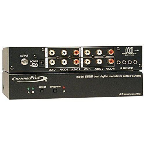 CHANNEL PLUS 5525 Deluxe Series Modulator with IR Emitter Ports (Dual Source)