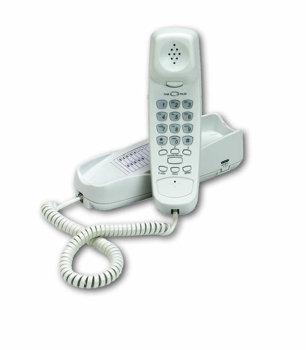 Cortelco TrimLine Long-Reach Phone with 24 foot handset cord, Illuminated Display, Wallmount, 1 Yr Warranty (Frost/Off-White)