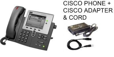 New Cisco 7941G SIP Phone with New Genuine Cisco Adapter +power cord.