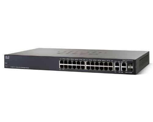 Cisco SF300-24 24-port 10/100 Managed Switch with Gigabit Uplinks (SRW224G4-K9)