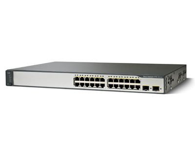 Cisco WS-C3750V2-24TS-E 24 Port V2 Switch, Enhanced OS, Gig Uplinks