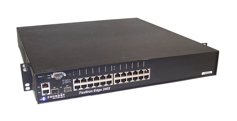 Foundry Edgeiron 2402CF 24 port switch w/2 combo RJ-45/SFP GB Uplinks