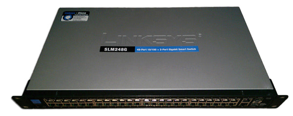 Linksys SLM248G 48-port 10/100 + 2-port 10/100/1000 Gigabit Smart Switch with 2 Combo SFPs
