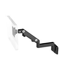 Humanscale M8 Wall Mount - Direct Hardwall Mount, Black With Black Trim, Fixed Straight Link / Dynamic Link