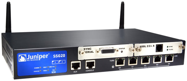 Juniper Networks SSG-20-SH-W-W 256MB Security Svc Gateway 20 2port Mini-Pim 802.11a / B / G Mem SSG20SHWW