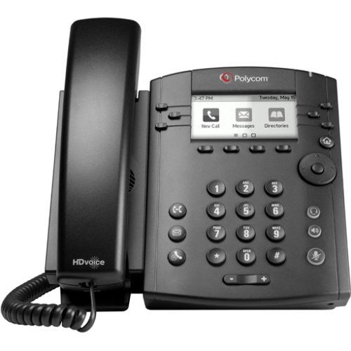 Polycom 2200-46161-025 VVX 310 6-Line Desk Phone Gigabit PoE