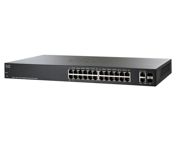 Cisco SG220-26P-K9 26-Port Gigabit PoE Smart Plus Switch