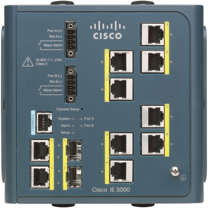 Cisco IE-3000-8TC IE-3000 Industrial Ethernet Switch with 2x Gigabit SFP