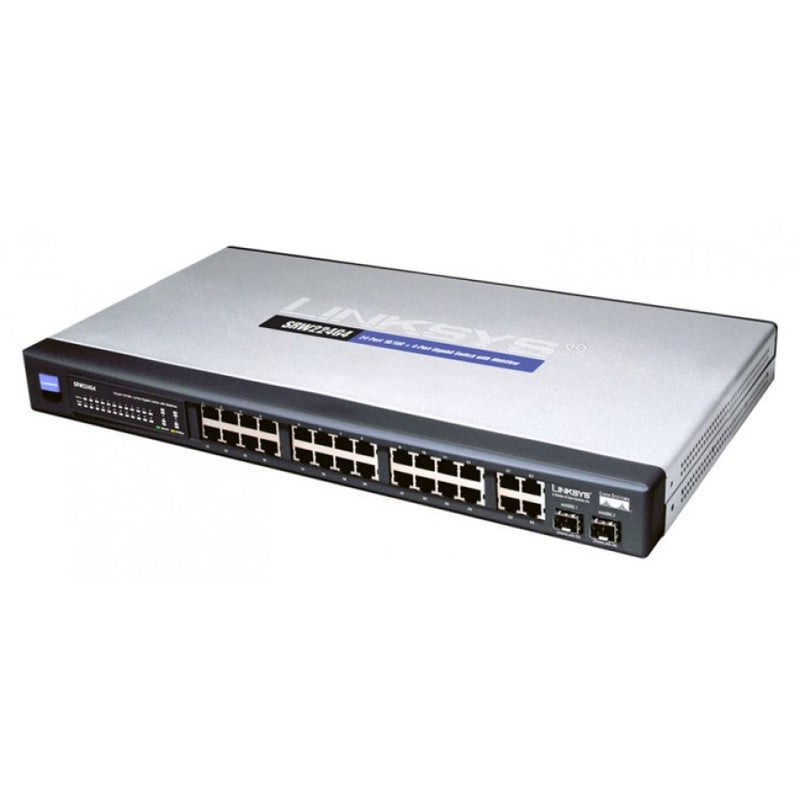 Cisco-Linksys 24-port 10/100 + 2-Port Gigabit Switch with WebView SRW224
